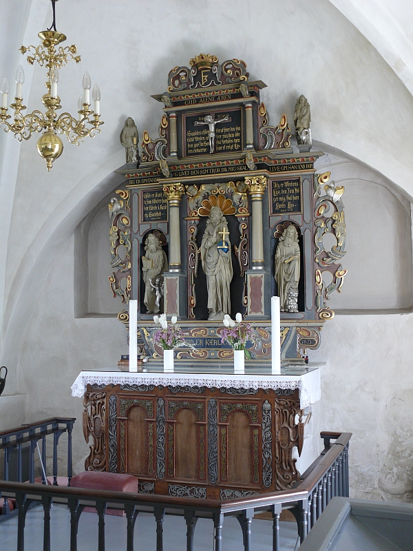 The altar in Bogø Church